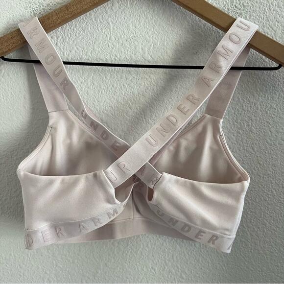 Under Armour Light Pink Sports Bra Active Spellout Small - Picture 4 of 4